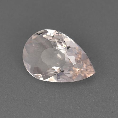 0.61캐럿 천연 라이트 핑크 모가나이트, 배 모양, 8×5.4 mm, VVS-VS