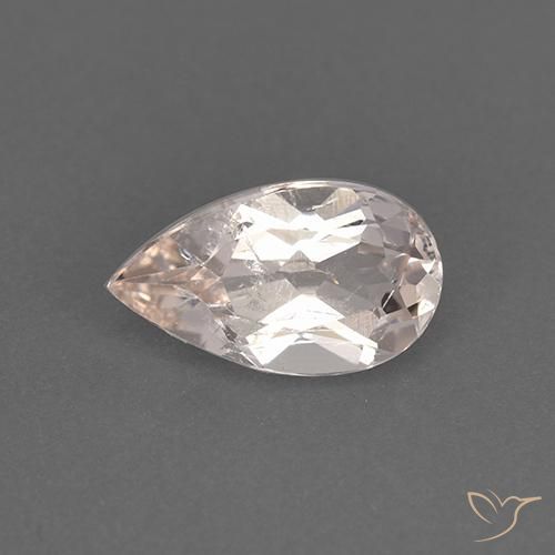 0.94ct 자연스러운 매우 밝은 분홍색 모르가나이트, 배 모양, VS
