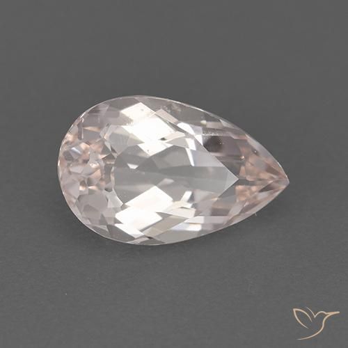 1.65캐럿 천연 매우 밝은 분홍색 모르가나이트, 배 모양, VVS-VS