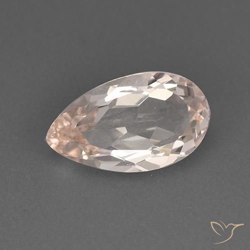1.54ct 자연스러운 미디엄 핑크 모르가나이트, 배 모양, VVS-VS