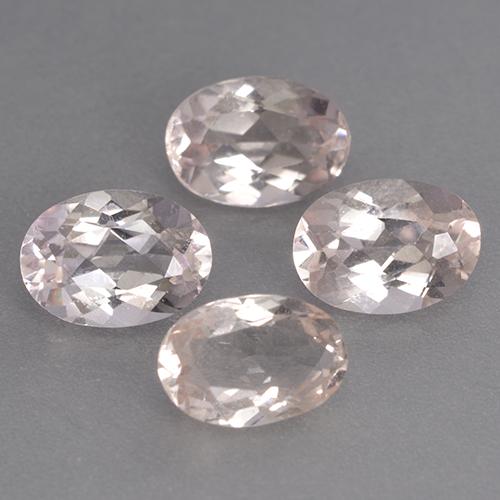 2.90캐럿 천연 라이트 핑크 모가나이트 보석, 타원형 컷, 7.1×5.1 mm, VS