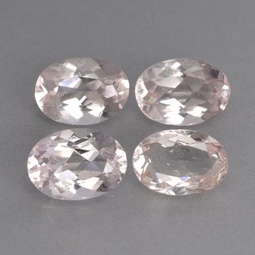 2.90캐럿 천연 라이트 핑크 모가나이트 보석, 타원형 컷, 7.1×5.1 mm, VS