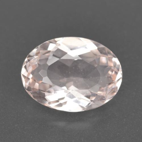 1.11캐럿 천연 라이트 핑크 모가나이트, 타원형 컷, 8.4×6.2 mm, VVS-VS