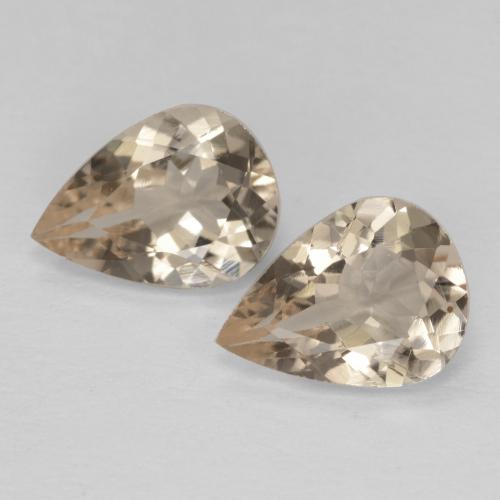 1.78캐럿 천연 라이트 골든 모가나이트 보석, 배 모양, 8.2×6.1 mm, VVS-VS