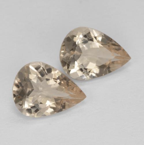 1.78캐럿 천연 라이트 골든 모가나이트 보석, 배 모양, 8.2×6.1 mm, VVS-VS