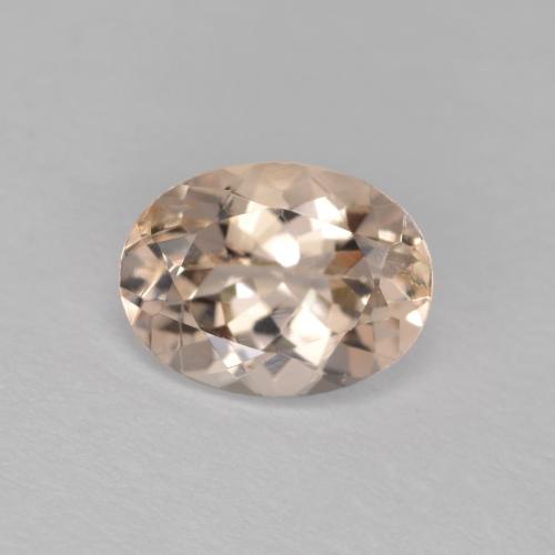 1.12캐럿 천연 살몬 핑크 모가나이트, 타원형 컷, 8×6 mm, VS