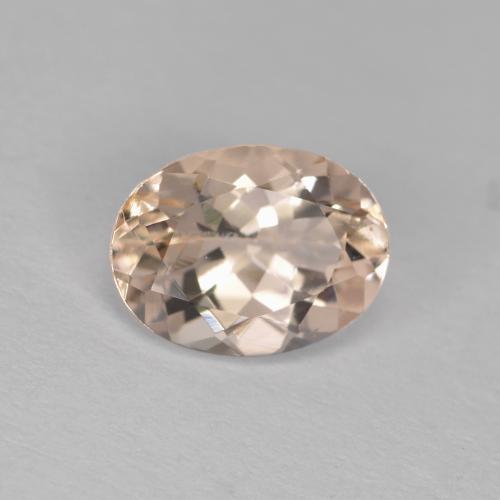 1.12캐럿 천연 살몬 핑크 모가나이트, 타원형 컷, 8×6 mm, VS