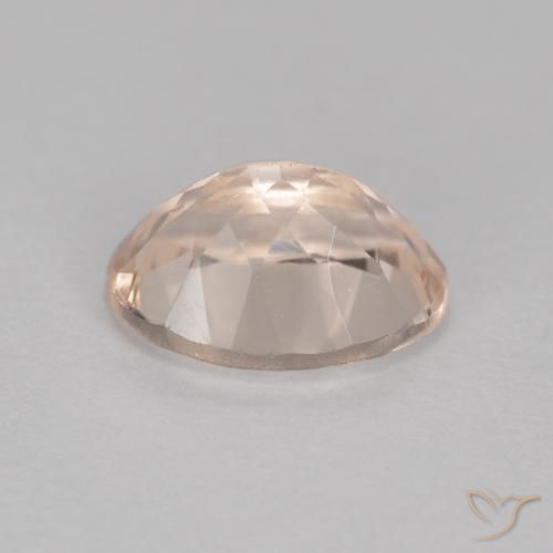 1.21캐럿 천연 살몬 핑크 모가나이트, 타원형 컷, 8×5.9 mm, VS