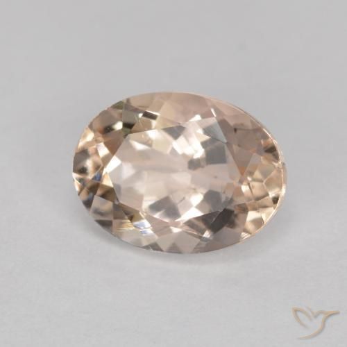 1.23ct 자연스러운 미디엄 핑크 모르가나이트, 타원형, VS