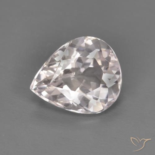1.24ct 자연스러운 라이트 핑크 모르가나이트, 배 모양, VVS