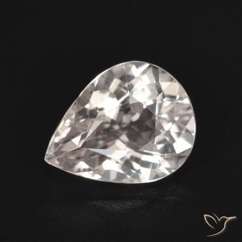 1.40ct 자연스러운 라이트 핑크 모르가나이트, 배 모양, VVS