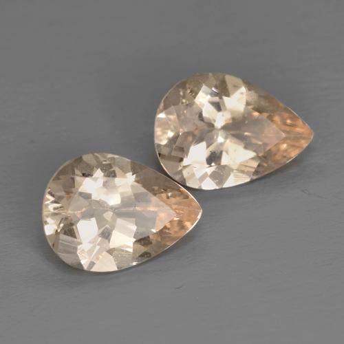 1.70캐럿 천연 Light Neutral Orange 모가나이트 보석, 배 모양, 8.1×5.9 mm, VS-SI