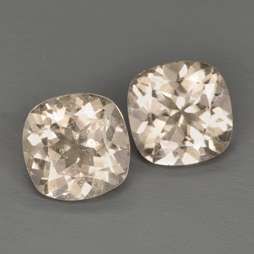 1.51캐럿 천연 Light Neutral Orange 모가나이트 보석, 쿠션 컷, 6×6 mm, VS