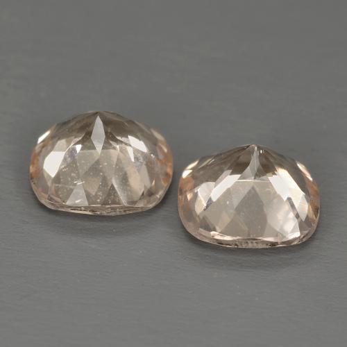 1.51캐럿 천연 Light Neutral Orange 모가나이트 보석, 쿠션 컷, 6×6 mm, VS