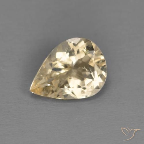 0.87ct 자연스러운 라이트 골든 모르가나이트, 배 모양, VS