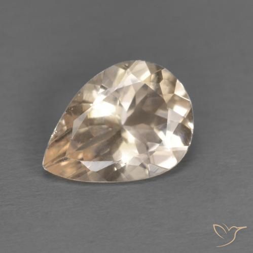 0.74ct 자연스러운 라이트 골든 모르가나이트, 배 모양, VS