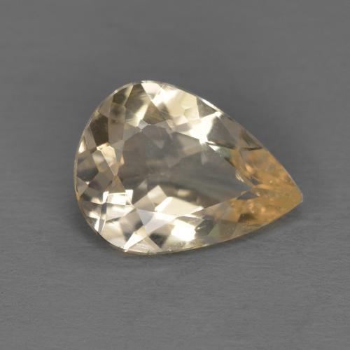 0.86캐럿 천연 라이트 골든 모가나이트, 배 모양, 8.2×6.2 mm, VS