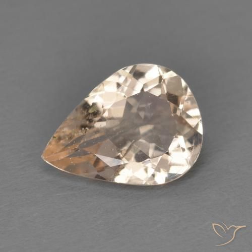 0.89ct 자연스러운 미디엄 핑크 모르가나이트, 배 모양, VS