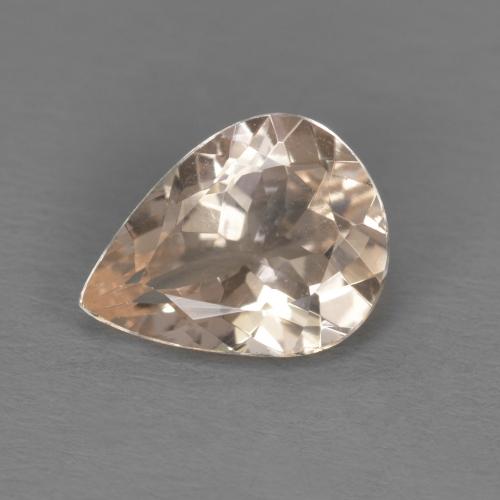 0.84캐럿 천연 미디엄 핑크 모가나이트, 배 모양, 7.9×6 mm, VS