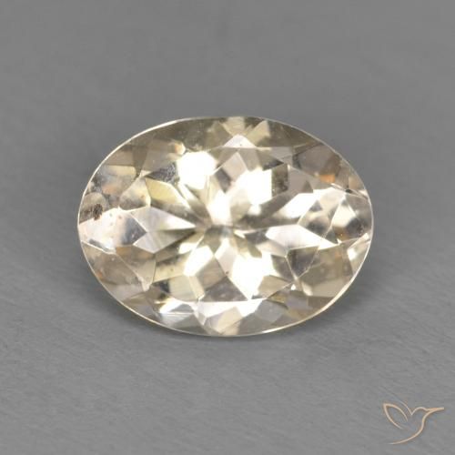0.99ct 자연스러운 라이트 골든 모르가나이트, 타원형, VS