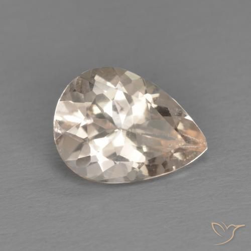 0.76ct 자연스러운 새먼 핑크 모르가나이트, 배 모양, VS