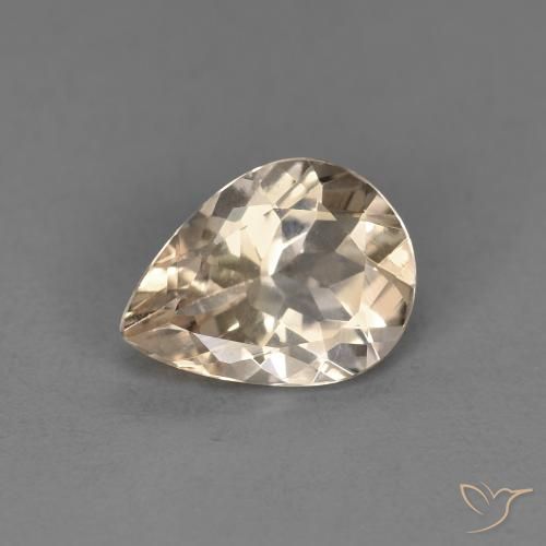 0.84ct 자연스러운 라이트 골든 모르가나이트, 배 모양, VS