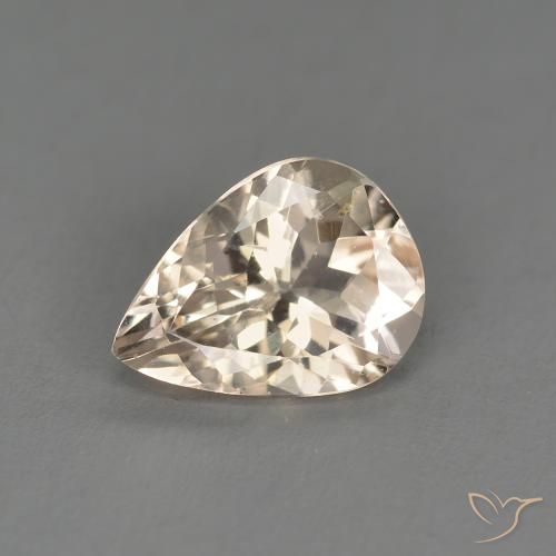 0.95ct 자연스러운 라이트 골든 모르가나이트, 배 모양, VS