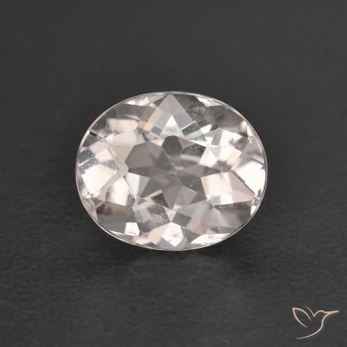 0.99ct 자연스러운 매우 밝은 분홍색 모르가나이트, 타원형, VS