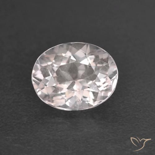 1.00ct 자연스러운 매우 밝은 분홍색 모르가나이트, 타원형, VS