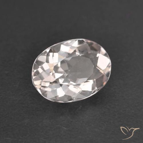 0.99ct 자연스러운 라이트 핑크 모르가나이트, 타원형, VVS