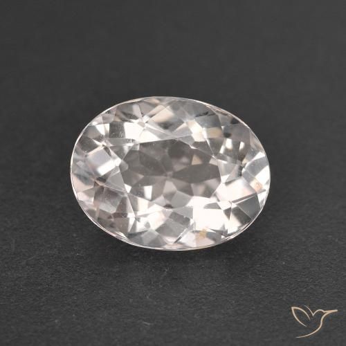 1.35ct 자연스러운 매우 밝은 분홍색 모르가나이트, 타원형, VVS