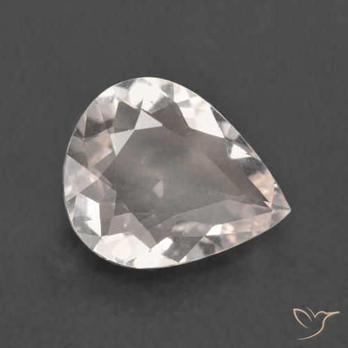 1.63ct 자연스러운 매우 밝은 분홍색 모르가나이트, 배 모양, VS