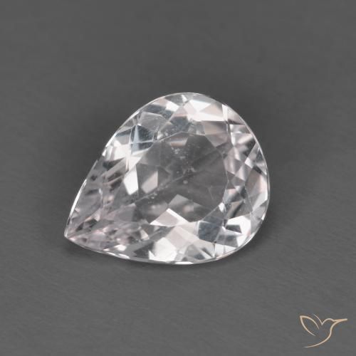 1.46ct 자연스러운 라이트 핑크 모르가나이트, 배 모양, VVS-VS