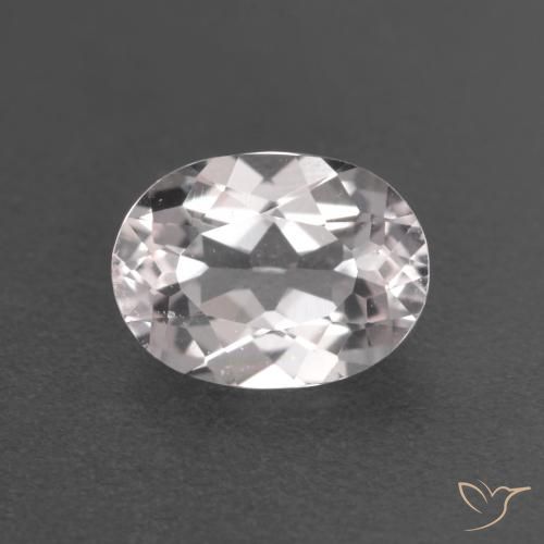 0.80ct 자연스러운 라이트 핑크 모르가나이트, 타원형, VS