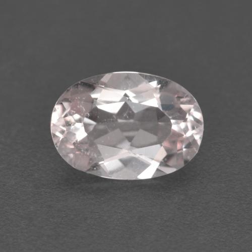 0.81캐럿 천연 라이트 핑크 모가나이트, 타원형 컷, 7.6×5.3 mm, VS