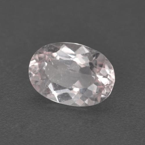 0.81캐럿 천연 라이트 핑크 모가나이트, 타원형 컷, 7.6×5.3 mm, VS