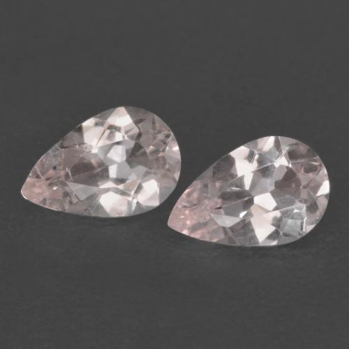 1.28캐럿 천연 라이트 핑크 모가나이트 보석, 배 모양, 7.8×5.2 mm, VS