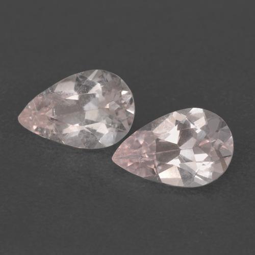 1.28캐럿 천연 라이트 핑크 모가나이트 보석, 배 모양, 7.8×5.2 mm, VS