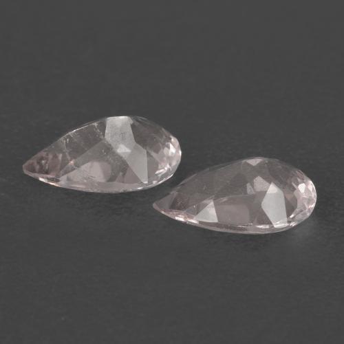 1.28캐럿 천연 라이트 핑크 모가나이트 보석, 배 모양, 7.8×5.2 mm, VS