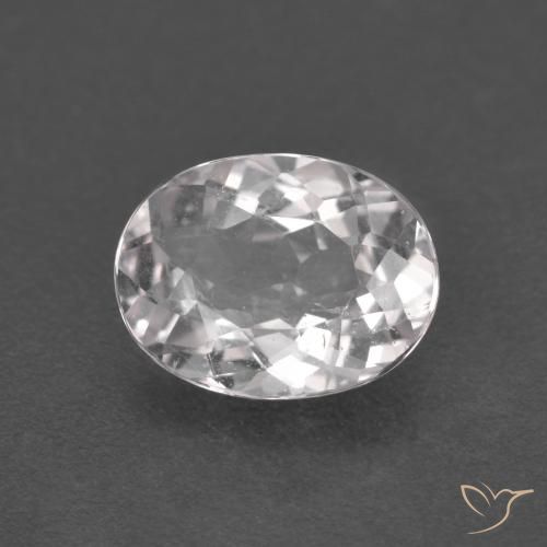 1.09캐럿 천연 라이트 핑크 모가나이트, 타원형 컷, 8×6 mm, VS