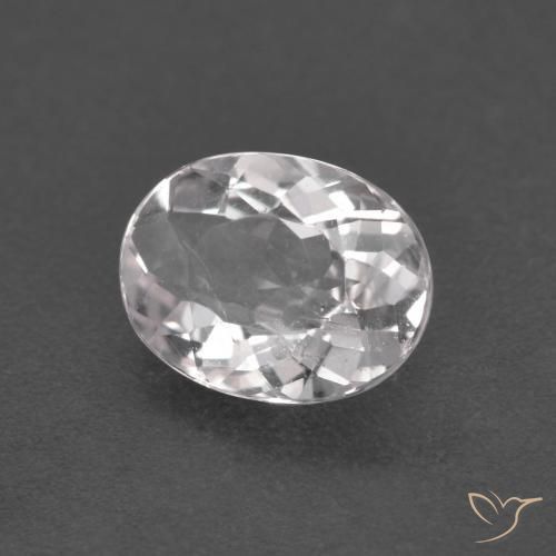 1.09캐럿 천연 라이트 핑크 모가나이트, 타원형 컷, 8×6 mm, VS