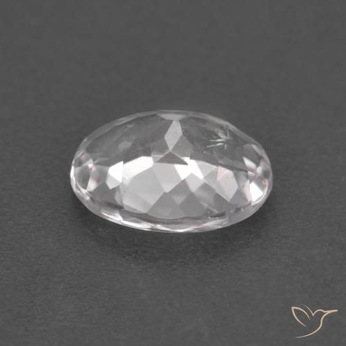 1.09캐럿 천연 라이트 핑크 모가나이트, 타원형 컷, 8×6 mm, VS