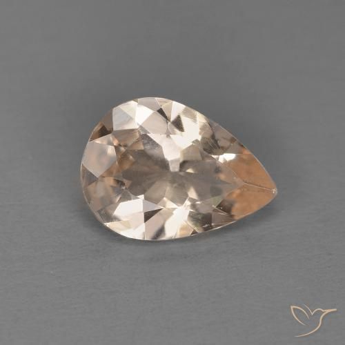 0.72ct 자연스러운 미디엄 핑크 모르가나이트, 배 모양, VS