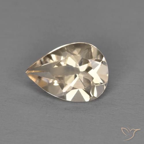 0.98ct 자연스러운 라이트 골든 모르가나이트, 배 모양, VS