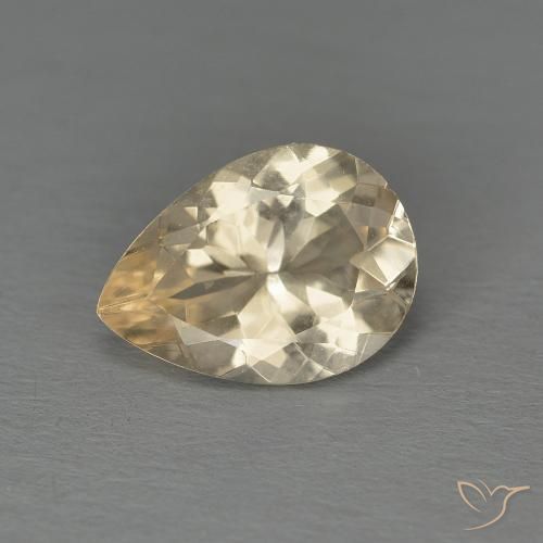 0.86ct 자연스러운 라이트 골든 모르가나이트, 배 모양, VS