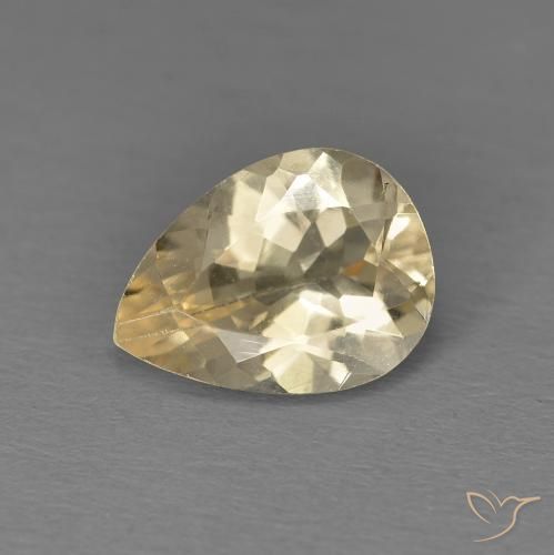0.99ct 자연스러운 라이트 골든 모르가나이트, 배 모양, VS