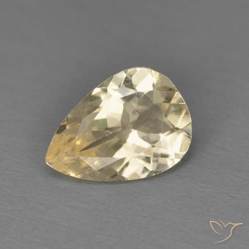 0.90ct 자연스러운 라이트 골든 모르가나이트, 배 모양, VS