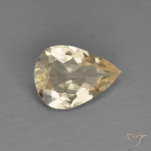 0.79ct 자연스러운 라이트 골든 모르가나이트, 배 모양, VS