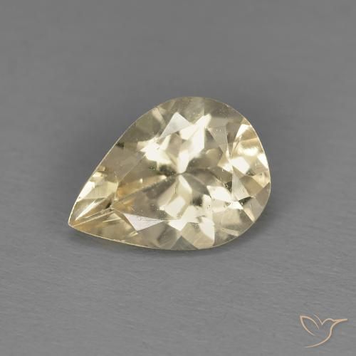 0.89ct 자연스러운 라이트 골든 모르가나이트, 배 모양, VS