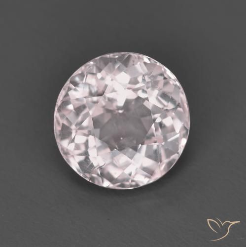 1.52ct 자연스러운 라이트 핑크 모르가나이트, 둥근, VS